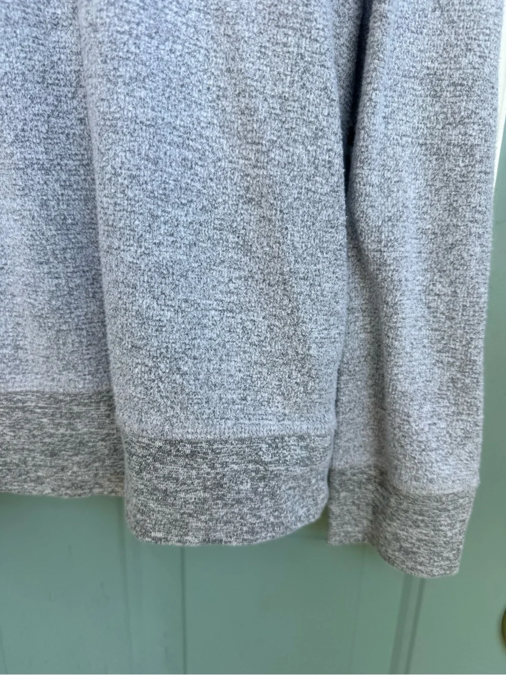 Banana Republic Men’s Large Shawl Collar Sweatshirt Gray Heather Fleece Pullover
